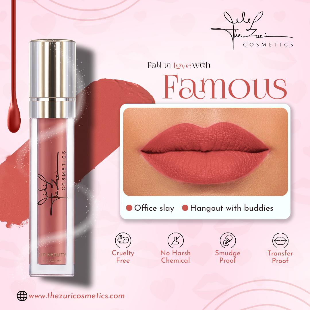 Famous Liquid Lipstick - The Zuri Cosmetics